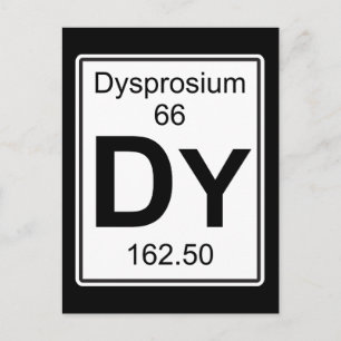 Dysprosium Postkarte