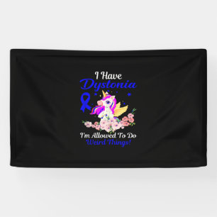 Dystonia Awareness Funny Unicorn Familienaufenthal Banner