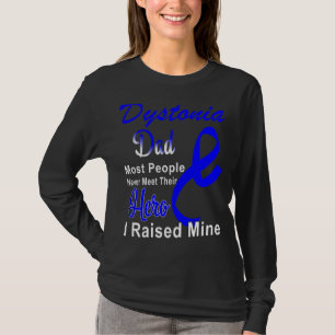 Dystonia Awareness Vater Unterstützung Blue Ribbon T-Shirt
