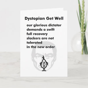 Dystopian Get Well - A Funny Get well bald Gedicht Karte