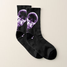Dystopian X-Ray Skull Socks