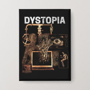 Dystopie - Design von Techno-Dystopian Streetwear Button