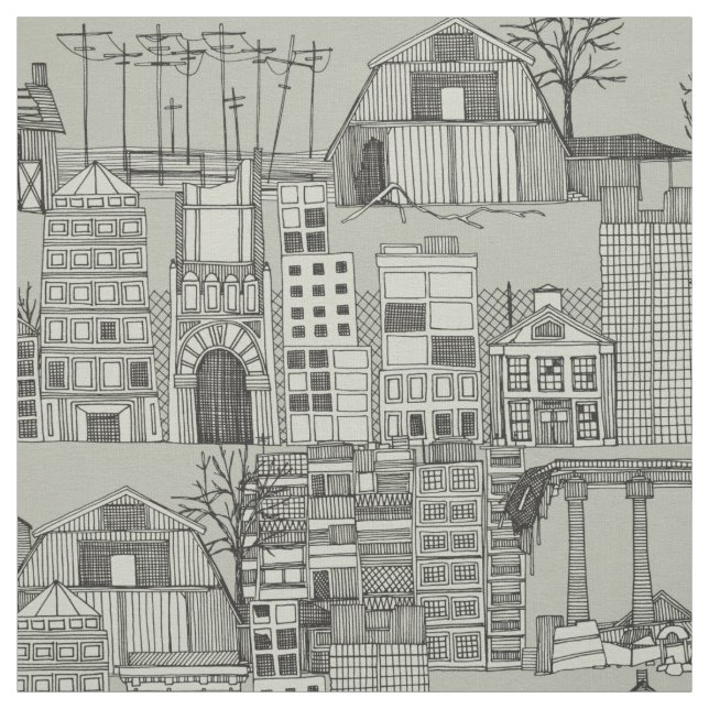 Dystopie-Toile Stoff (Muster)