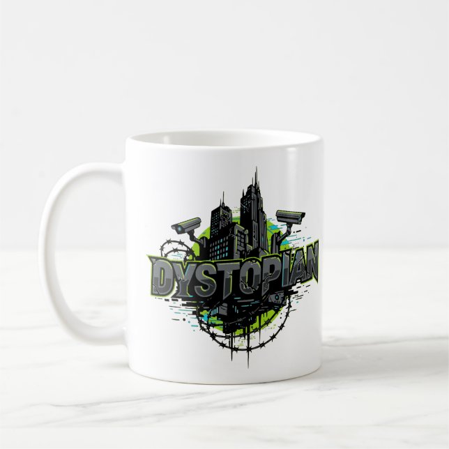 Dystopische Fiktion Regeln Kaffeetasse (Links)