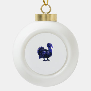 Dystopischer Truthahn-Erntedank-Design Klassisches Keramik Kugel-Ornament
