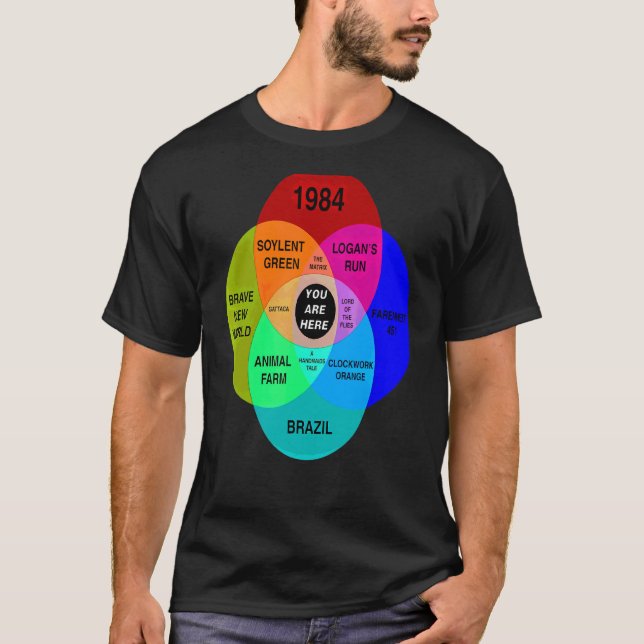 Dystopisches Venn-Diagramm Sie sind hier T-Shirt (Vorderseite)