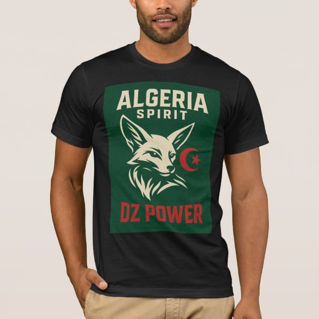 DZ POWER - Algeria Spirit Fennec Design T - Shirt (Vorderseite)