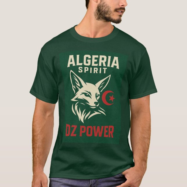 DZ POWER - Algeria Spirit Fennec Design T - Shirt (Vorderseite)