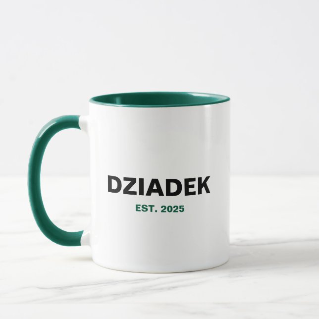 "Dziadek" Est. 2025 - Das perfekte Opa-Geschenk Tasse (Links)