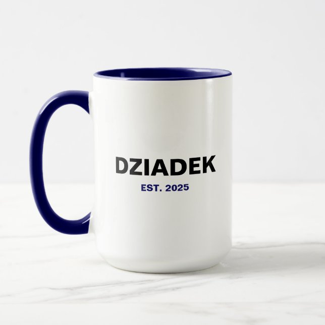 "Dziadek" Est. 2025 - Das perfekte Opa-Geschenk Tasse (Links)
