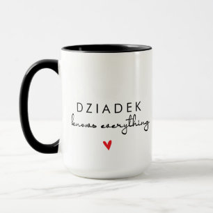 Dziadek weiß alles Tasse – Polnisches Opa-Geschenk