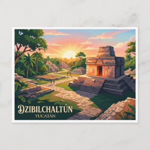 Dzibilchaltún Mérida Mexiko Postkarte