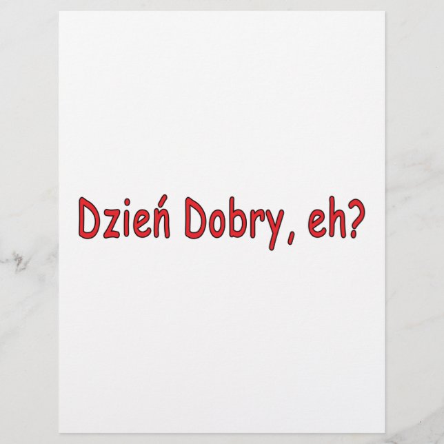 Dzien Dobry, nicht wahr? Flyer (Vorne)