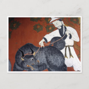 Dzong künstlerisch postkarte
