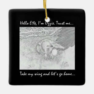 E14 KROW-SPENDE, DIE AUF DEM WUNDERVERTRAUEN DER O KERAMIKORNAMENT