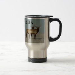 E18 Bull Elk Winter Bulls Reisebecher