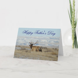 E22 Bull Elk and Snowy Hills Karte