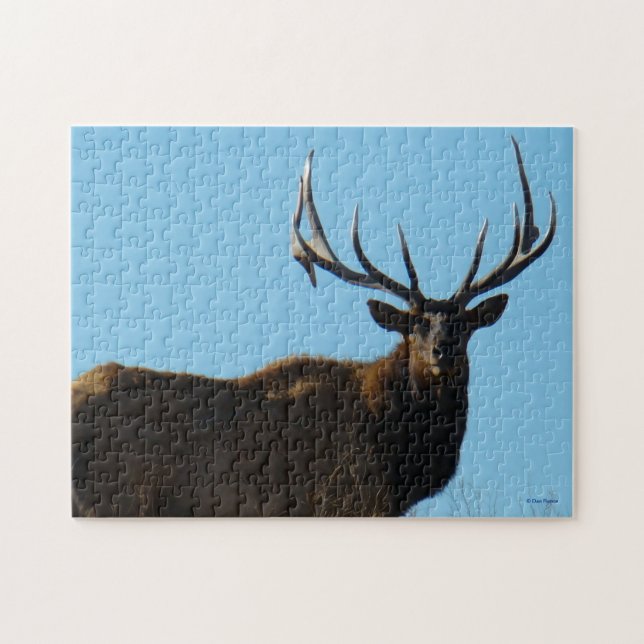 E27 Bull-Elch vor dem Himmel Puzzle (Horizontal)