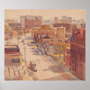 E 18th Street Looking South - Hopper Print Poster