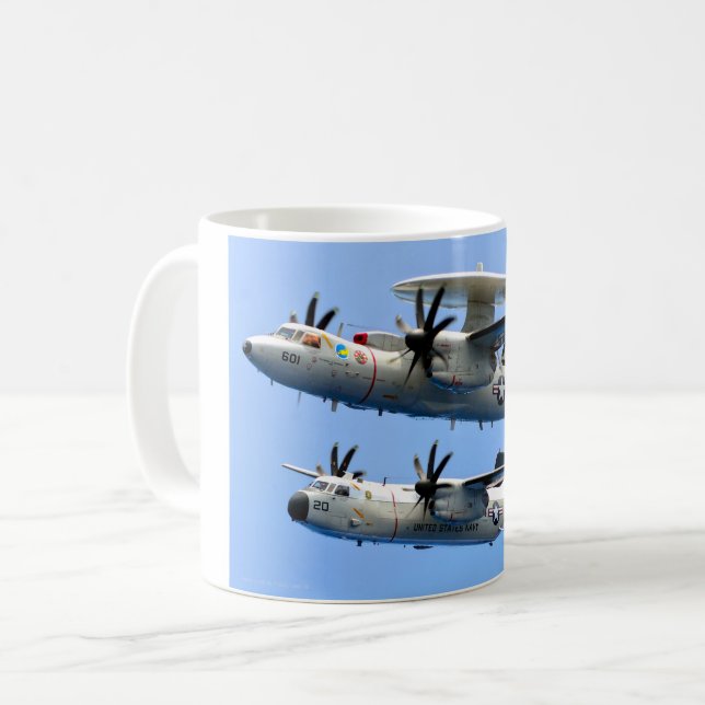 E-2C HAWKEYE und C-2 GREYHOUND Kaffeetasse (Vorderseite Links)