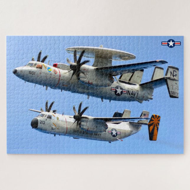 E-2C HAWKEYE und C-2A GREYHOUND (20x30 INCH) Puzzle (Horizontal)