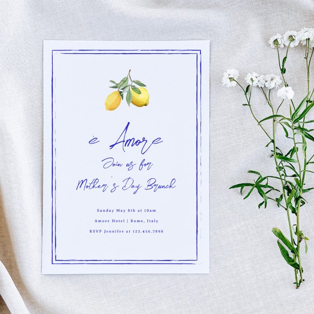 È amore Italian Mother's Day Brunch Einladung (Von Creator hochgeladen)