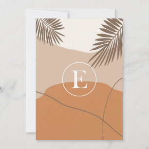 E - Anfangsbuchstabe E Abstraktes Design Einladung