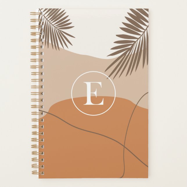 E - Anfangsbuchstabe E Abstraktes Design Planer (Vorderseite)