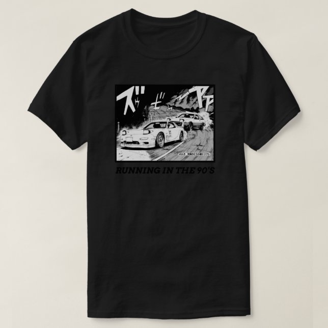 E:\AnhgocUpZZ\Initial D Manga läuft in den 90er Ja T-Shirt (Design vorne)