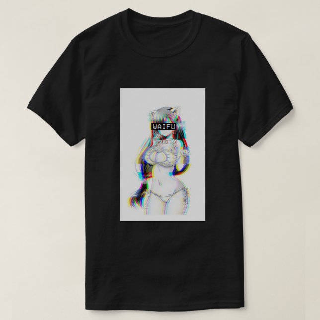 E:\AnhgocUpZZ\Waifu Anime Neko Cat Girl .png T-Shirt (Design vorne)