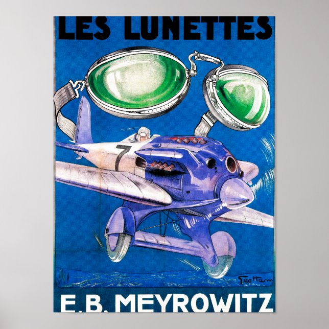E.B. Meyrowitz Flying Goggles Advertisement Poster (Vorne)