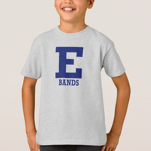 E-Bands Kid Light Gray Short Sleeve T-Shirt (Vorderseite)