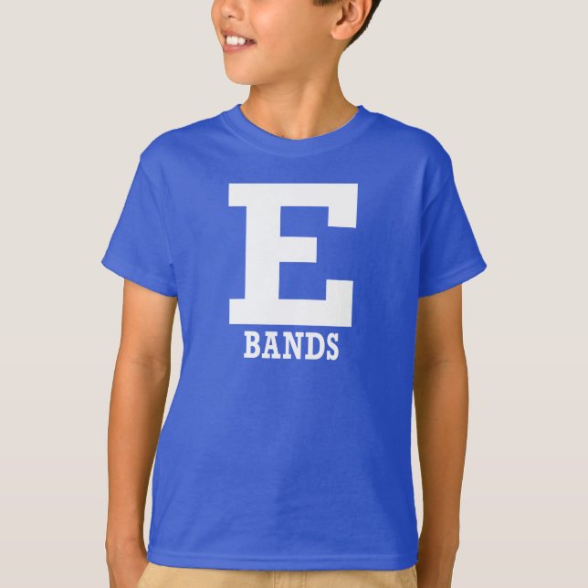 E-Bands Kids Blue Short Sleeve T-Shirt (Vorderseite)