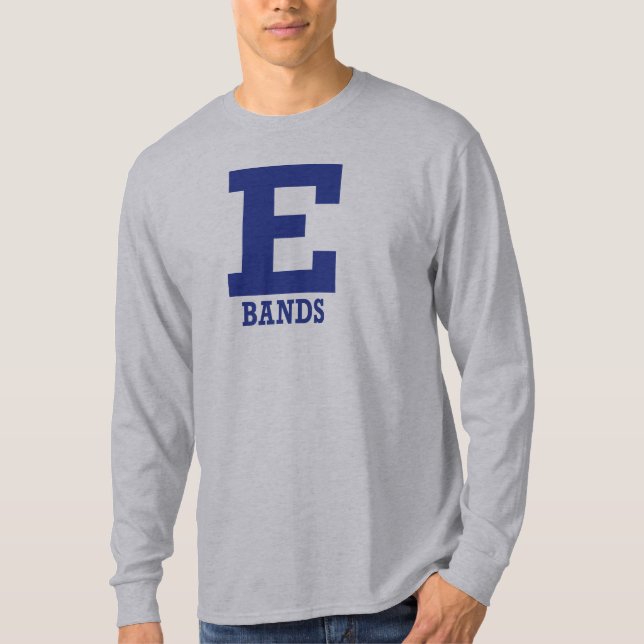 E-Bands Mens/Womens Grey Long Sleeve T-Shirt (Vorderseite)