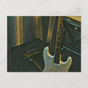 E-Bass-Gitarre Geschenk Postkarte