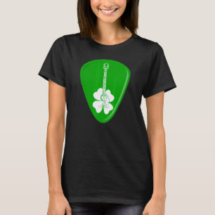 E-Bass-Gitarrenplektrum Kleeblatt St. Patrickstag T-Shirt