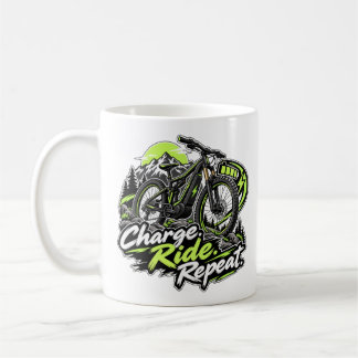 E-Bike – Charge Ride Repeat Kaffeetasse