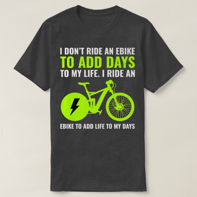 E-Bike Electric-Bike E-Cyclist Biketrider Bic T-Shirt (Design vorne)