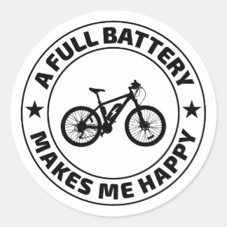 E-Bike Elektro-Bike E-Radfahren Runder Aufkleber