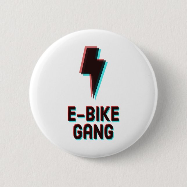 E-Bike-Gang Mountainbiken  Button (Vorderseite)