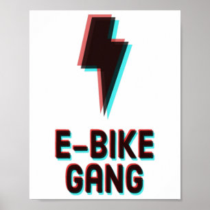 E-Bike-Gang Mountainbiken  Poster