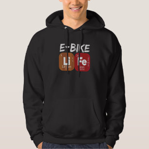 E Bike Leben Periodensystem Elektrische Kraft Fahr Hoodie
