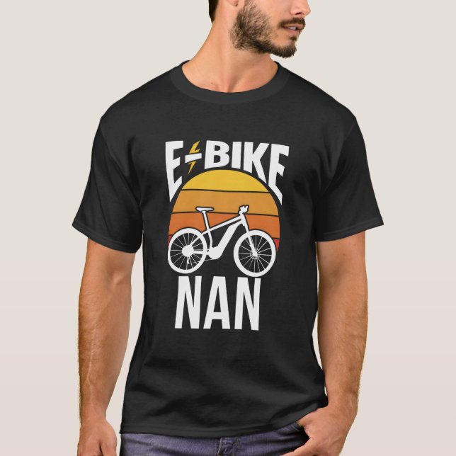 E-Bike Nan Rider Cycling Electric Cyclist Grandma T-Shirt (Vorderseite)