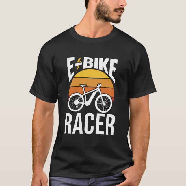 E-Bike Racer Cyclist Cycling Rider Electric T-Shirt (Vorderseite)