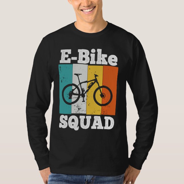 E Bike Squad  EBike Team E Biking Retro E Bike T-Shirt (Vorderseite)