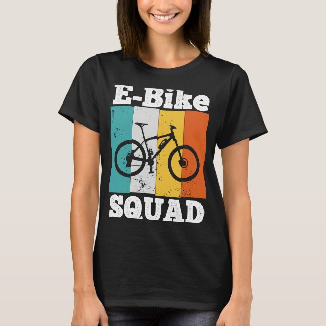 E Bike Squad EBike Team E Biking Retro E Bike T-Shirt (Vorderseite)