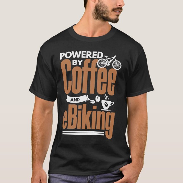 E Biker Kaffee EBike Electric Bike E Biking T-Shirt (Vorderseite)