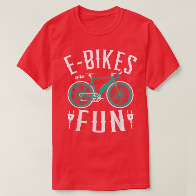 E-Bikes sind lustige MTB ebike Mountainbiker für e T-Shirt (Design vorne)
