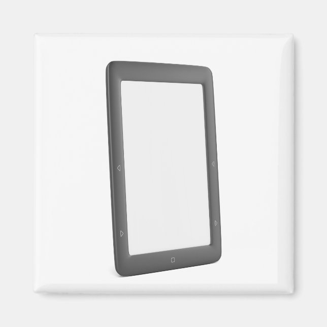 E-Book-Leser auf weiß Magnet (Vorne)