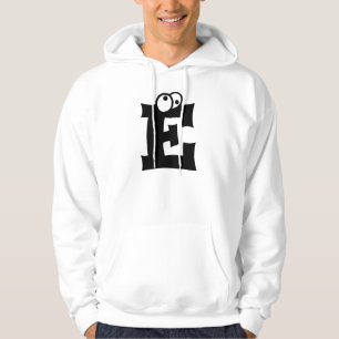 E, Brief mit Augenbrauen Hoodie